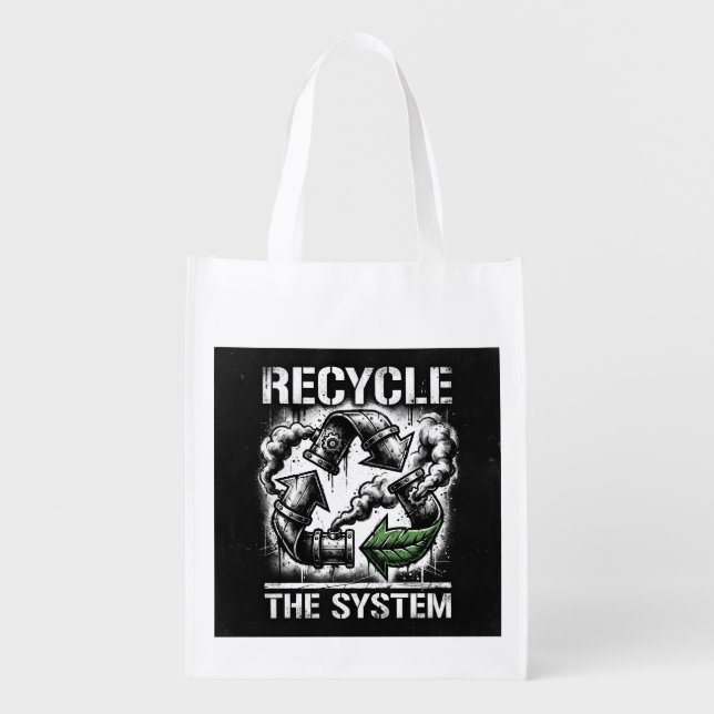 Recycle the System | Bold Graphic Design | Bags (Front)