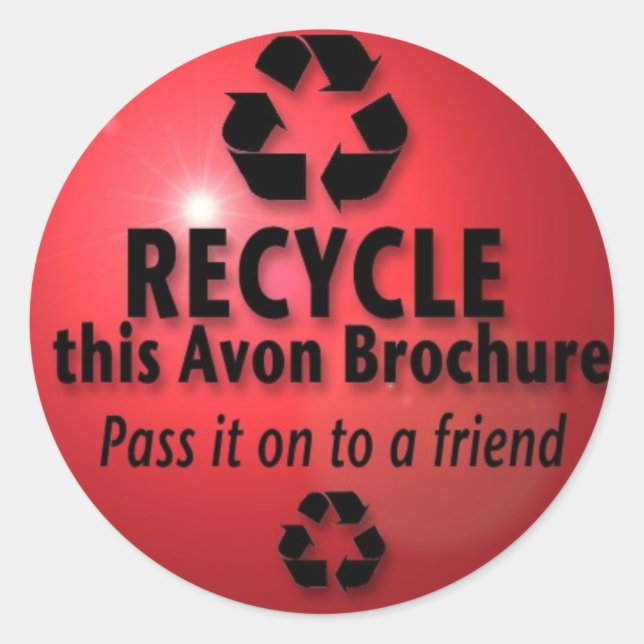 RECYCLE THIS BROCHURE CLASSIC ROUND STICKER (Front)