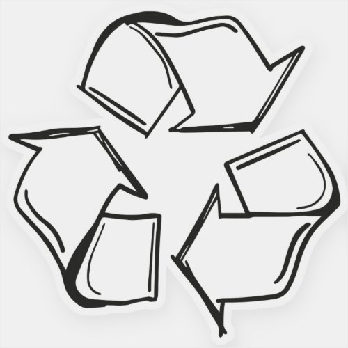Recycle _ transparent vinyl sticker