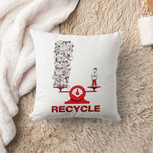 Recycle Trash Pillow Zazzle