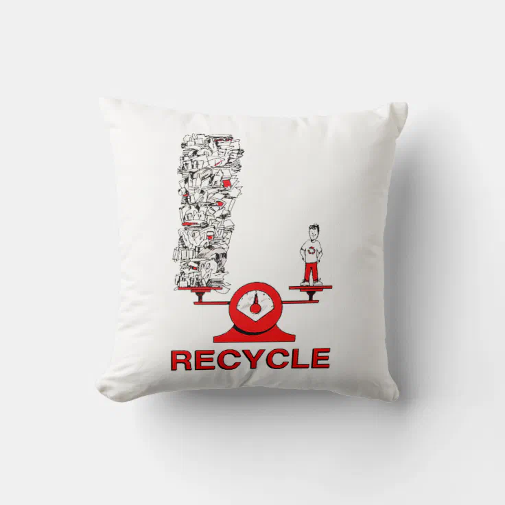 Recycle Trash Pillow Zazzle