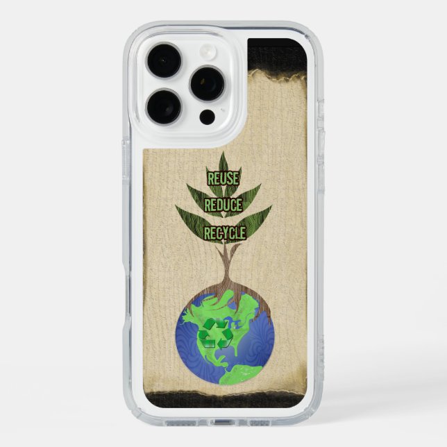 Recycle Tree Growing Out of the Globe Speck iPhone Case (Front)