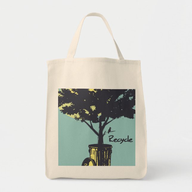 Recycle Tree Organic Tote bag (Front)