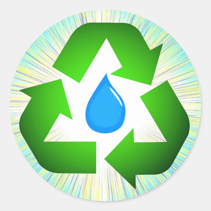 Recycle Water Sticker Seals