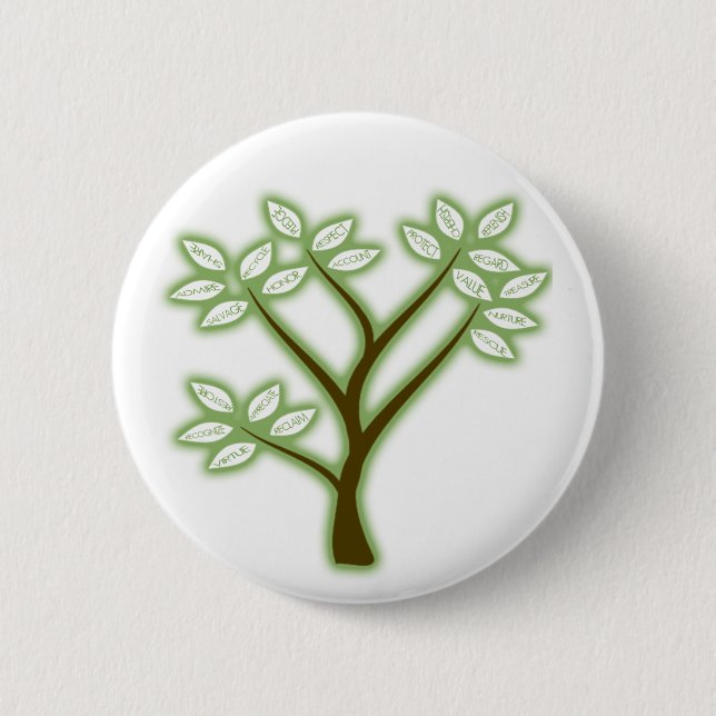 RECYCLE WORD TREE BUTTON (Front)