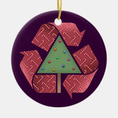 Recycle X_Mess Ceramic Ornament