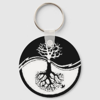 RECYCLE YIN YANG TREE KEYCHAIN