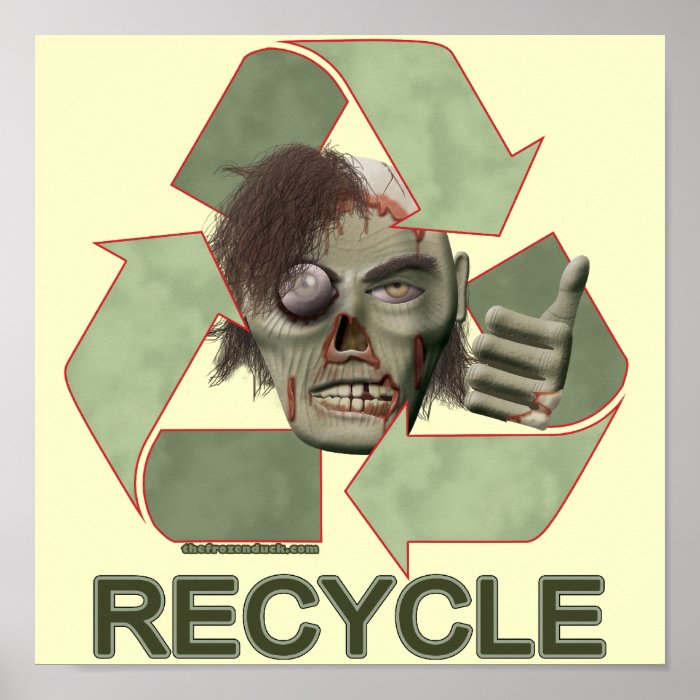 Recycle Zombie Print