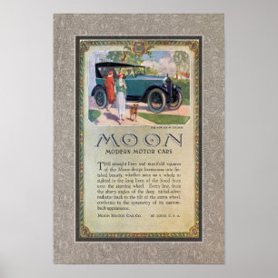 RECYCLED ART: 1910s AUTOMOBILE AD WITH BORDER Poster