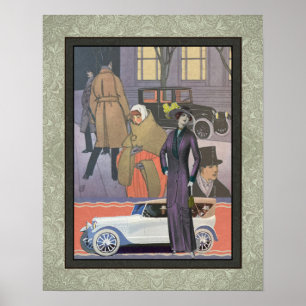 RECYCLED ART: 1930s MAGAZINE COLLAGE ART Poster