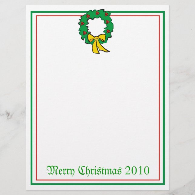 Recycled Christmas Paper - Wreath Design (Front)