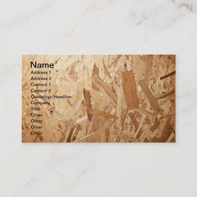 Recycled Compressed Wood Texture For Background Business Card (Front)