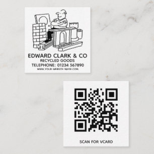 Recycled Goods Square Business Card
