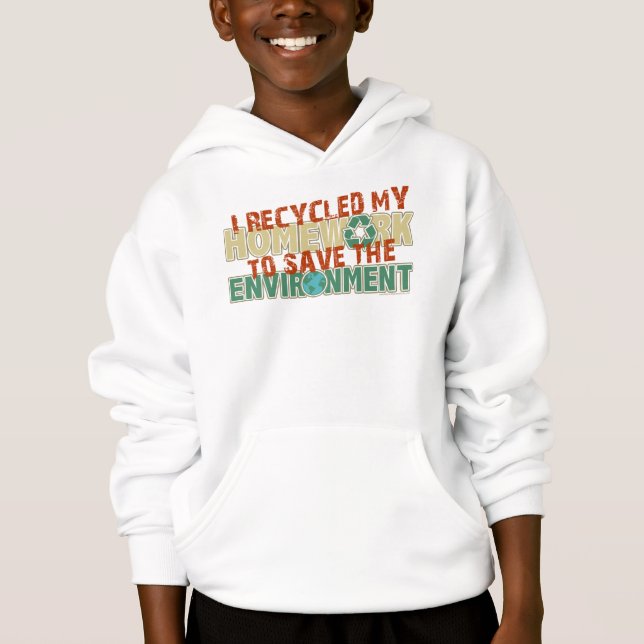 Recycled Homework Hoodie (Front)