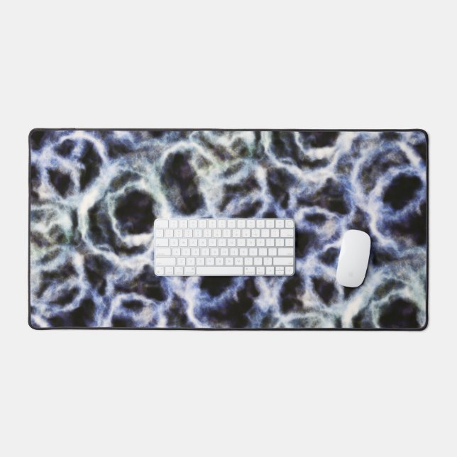 recycled indigo shibori : desk mat (Keyboard & Mouse)