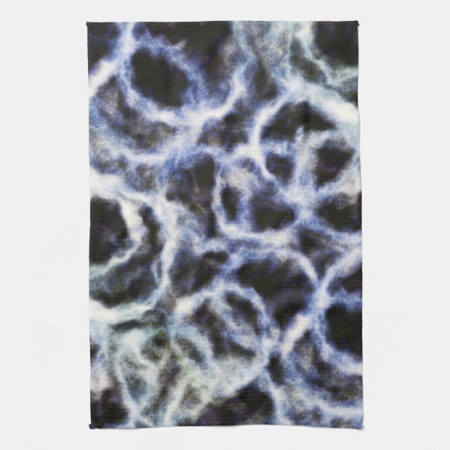 recycled indigo shibori : kitchen towel (Vertical)