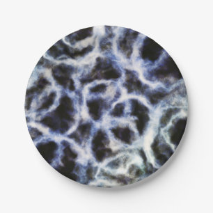 recycled indigo shibori : paper plates