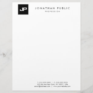 Recycled Monogram Minimalist Template Elegant Letterhead