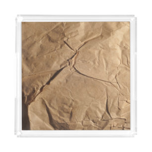 Recycled Paper: Eco-Friendly Texture. Acrylic Tray