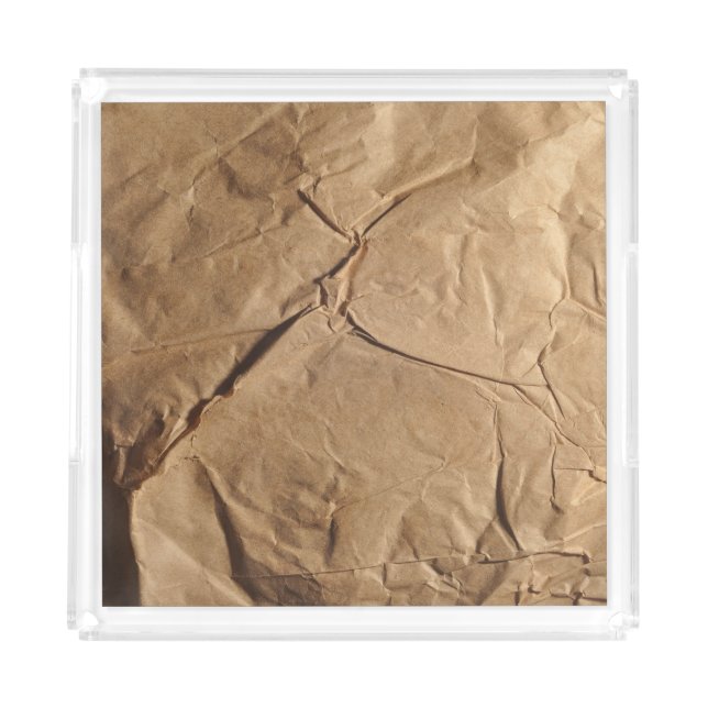 Recycled Paper: Eco-Friendly Texture. Acrylic Tray (Front)