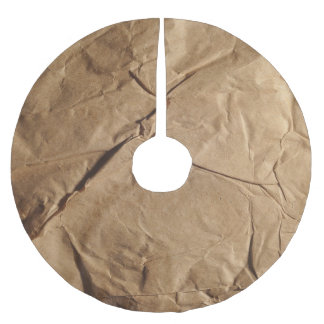 Recycled Paper: Eco-Friendly Texture. Brushed Polyester Tree Skirt