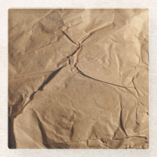Recycled Paper: Eco-Friendly Texture. Glass Coaster