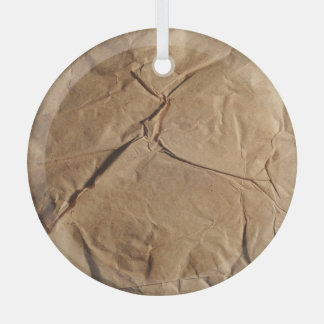 Recycled Paper: Eco-Friendly Texture. Glass Ornament