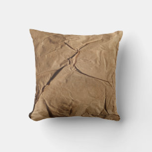 Recycled Paper: Eco-Friendly Texture. Throw Pillow