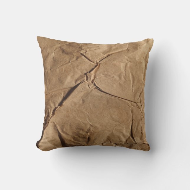 Recycled Paper: Eco-Friendly Texture. Throw Pillow (Front)