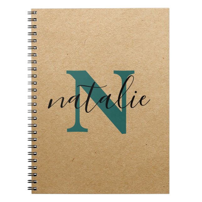 Recycled paper look personalized notebook (Front)