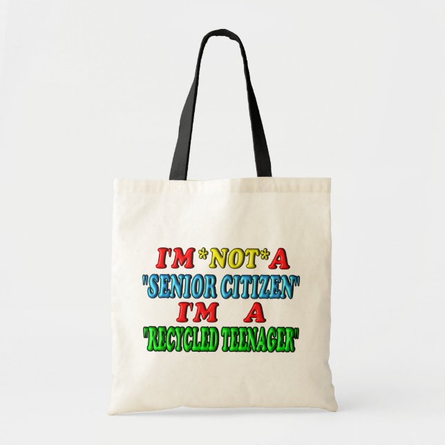 Recycled Teenager Tote Bag (Front)