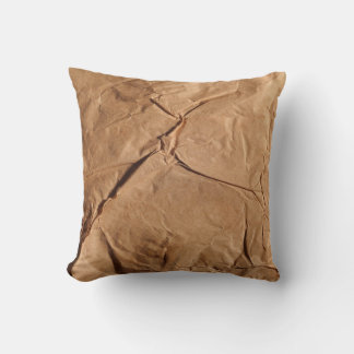 Recycled wrapping paper. Texture. Throw Pillow