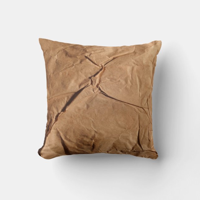 Recycled wrapping paper. Texture. Throw Pillow (Front)
