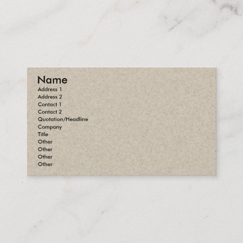 Recycling Business Card