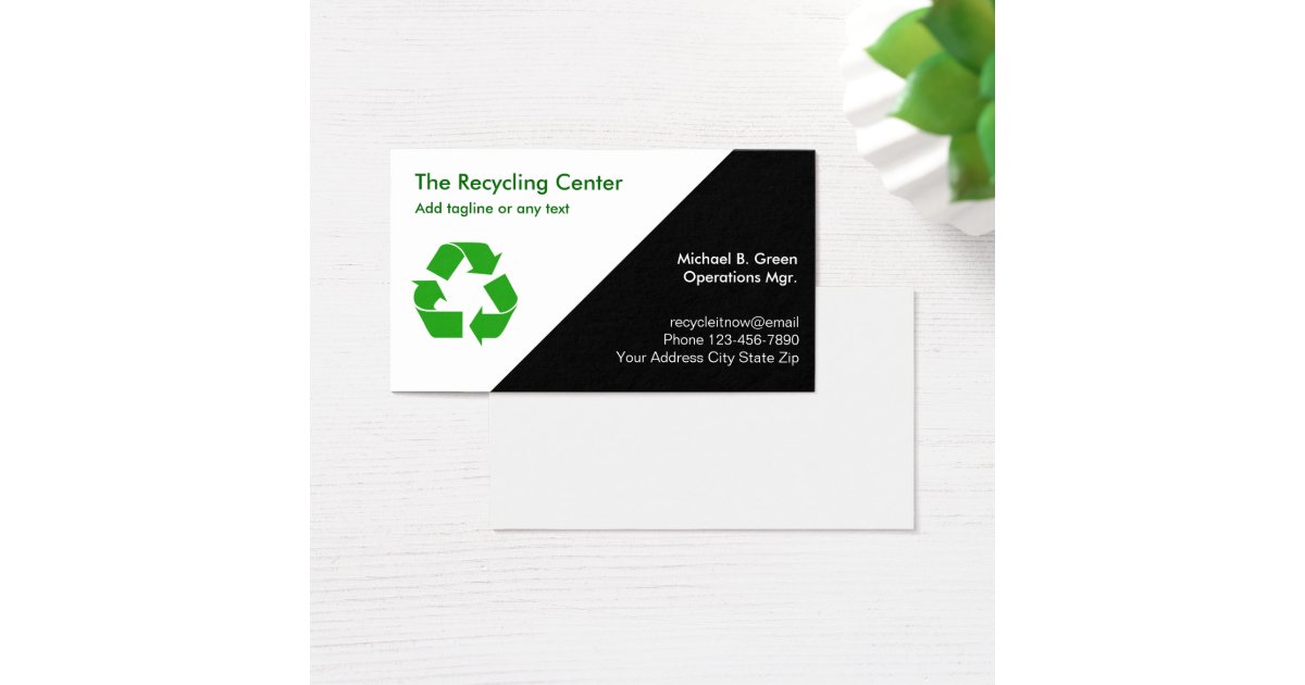 Recycling Business Cards Zazzle