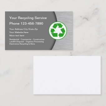 Recycling Business Cards Unique Online Template | Zazzle