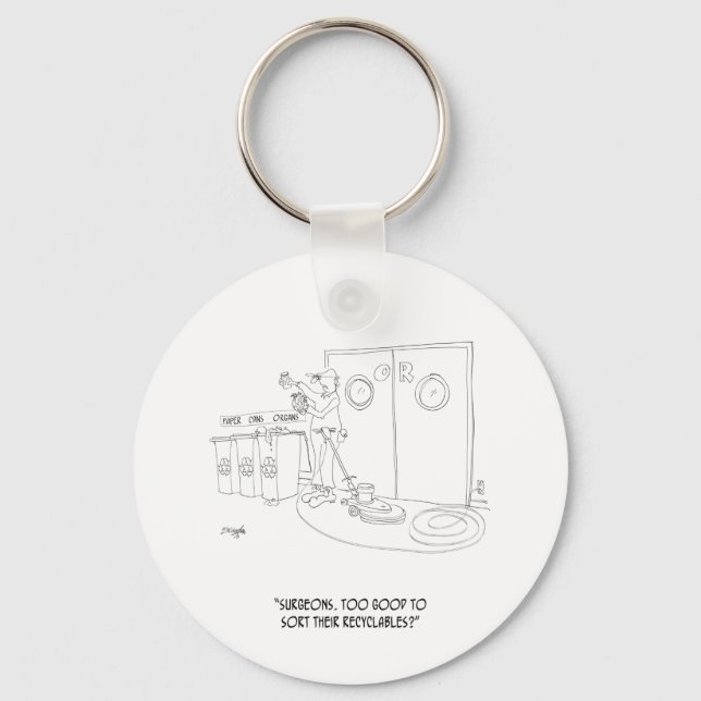 Recycling Cartoon 9265 Keychain (Front)