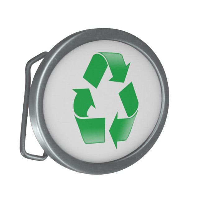 Recycling CLASSIC RECYCLE SYMBOL Belt Buckle (Front Left)