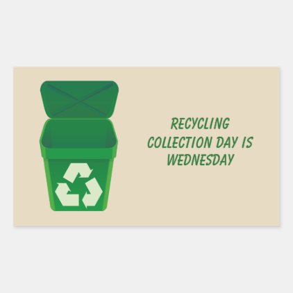 Recycling Collection Day Sticker