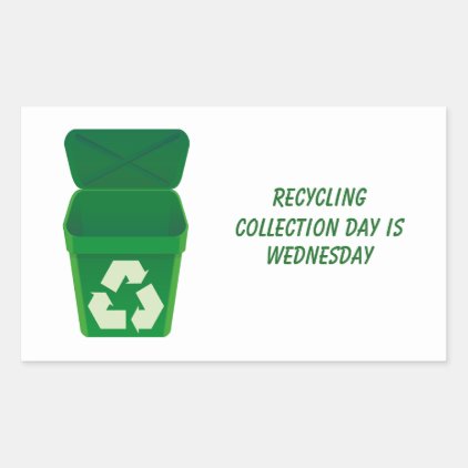 Recycling Collection Day Sticker