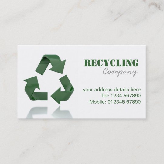 Recycling Pany Business Card