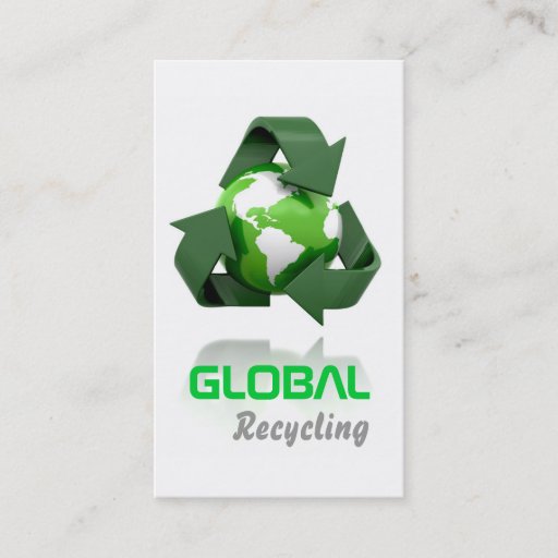 Customizable Recycling Company Business Card