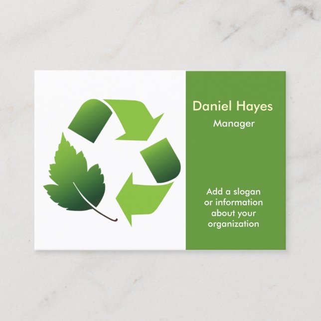 recycling company business card (Front)