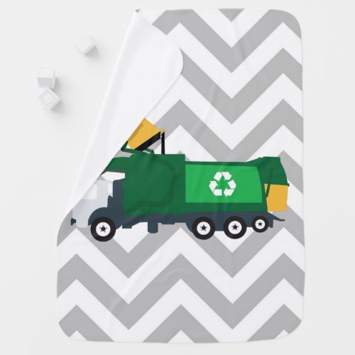 Recycling Garbage Truck Baby Blanket