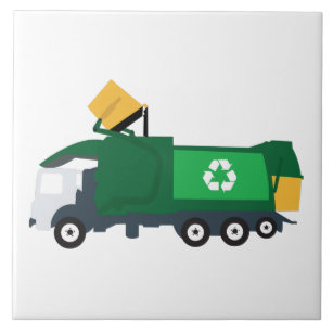 Recycling Garbage Truck Ceramic Tile