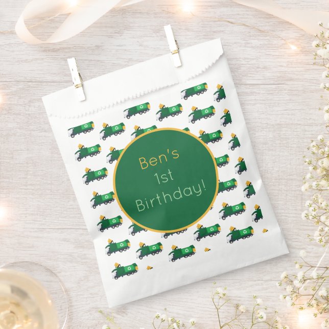 Recycling Garbage Truck Favor Bag (Clipped)