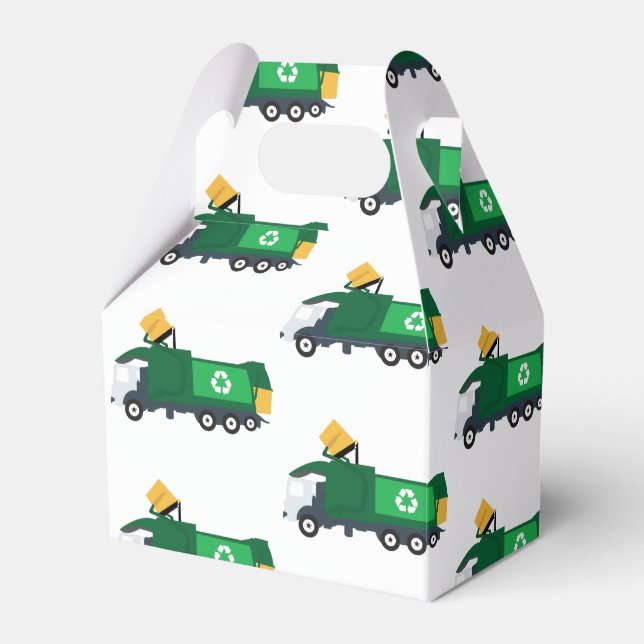 Recycling Garbage Truck Favor Boxes (Front Side)