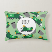 Recycling Garbage Truck Pattern Boys Name