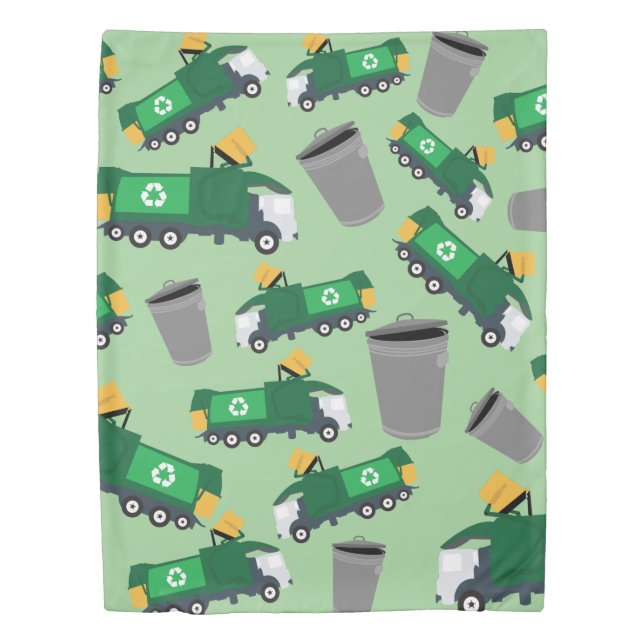 Recycling Garbage Truck Pattern Duvet Cover (Front)