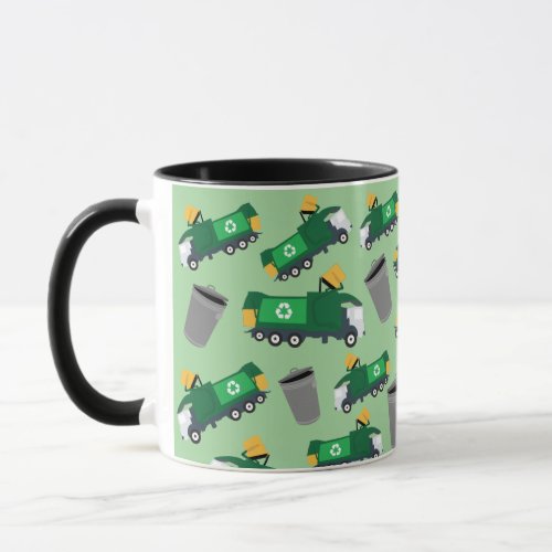 Recycling Garbage Truck Pattern Mug